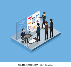 Testing Test Model 3d Isometric. Model Test, Business Development, Plan And Process Testing, System Project Test, Analysis Testing Management, Research Technology, Test Testing Model Illustration