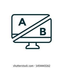 Testing, Trial, and Research Icon with A and B letters