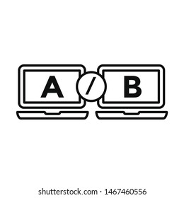 Testing, Trial, and Research Icon with A and B letters