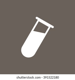 Testing Tube Icon on Dark Gray Color. Eps-10.