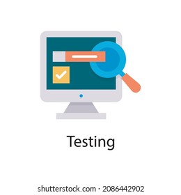 Testing vector Flat Icon Design illustration. Web And Mobile Application Symbol on White background EPS 10 File