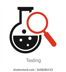 Testing vector icon concept design