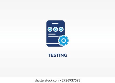 Testing vector, icon or logo sign isolated symbol illustration
