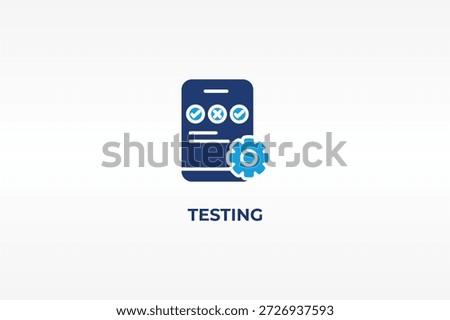 Testing vector, icon or logo sign isolated symbol illustration