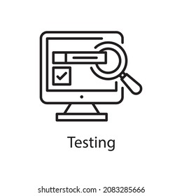 Testing vector outline Icon Design illustration. Web And Mobile Application Symbol on White background EPS 10 File