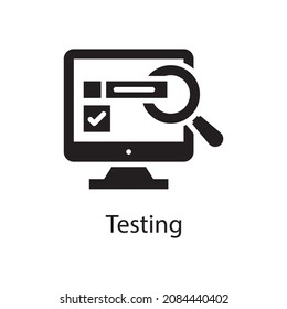 Testing vector Solid Icon Design illustration. Web And Mobile Application Symbol on White background EPS 10 File