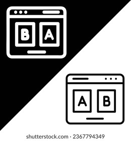 Testing or Web Testing Vector Icon, Outline style icon, from Advertisement icons collection, isolated on Black and white Background.