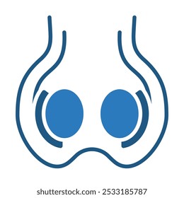 Testis icon line vector illustration