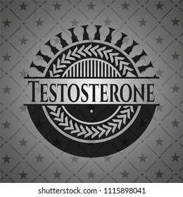 Testosterone black emblem. Vintage.