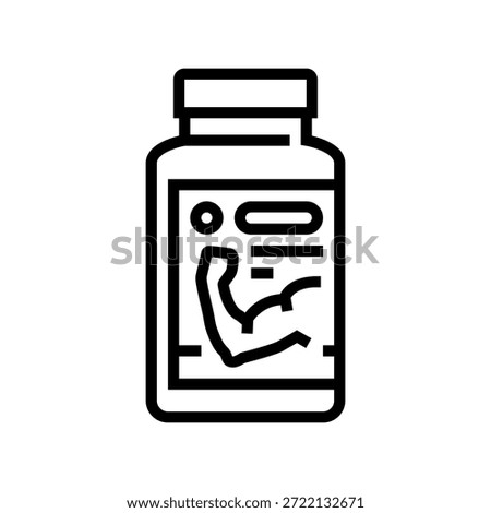 testosterone booster bottle line icon vector. testosterone booster bottle sign. isolated contour symbol black illustration