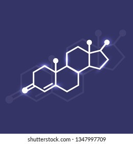 Testosterone chemical formula 
