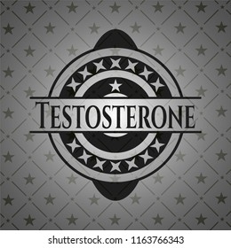 Testosterone dark emblem. Retro