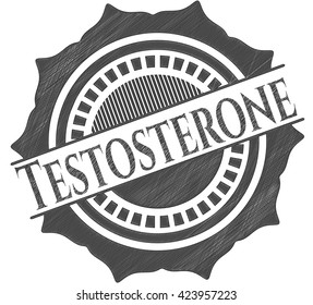 Dibujo de testosterona (trazos de lápiz)