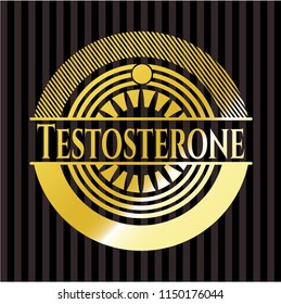 Testosterone gold badge or emblem