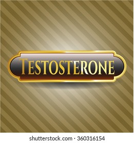 Testosterone gold shiny badge
