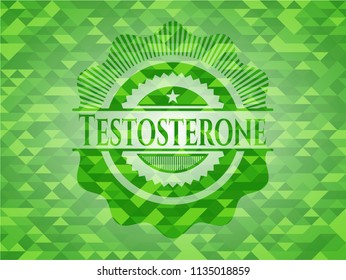 Testosterone green mosaic emblem