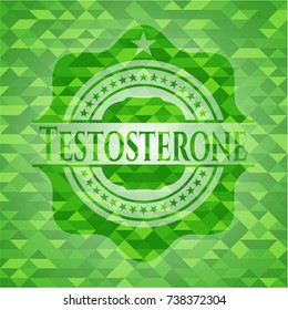 Testosterone green mosaic emblem