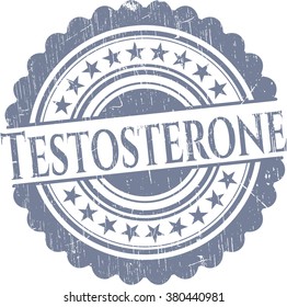 Sello de grunge de estosterona