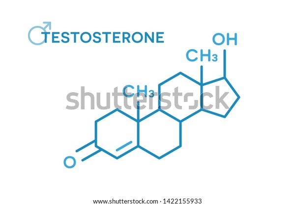 La Testostérone Hormone La Formule Moléculaire Image Vectorielle De