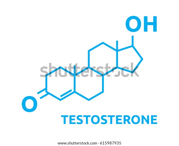 Testosterone Hormones Symbol Stock Vector Royalty Free 615987935