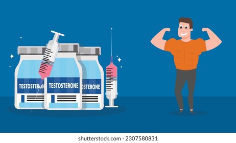 Testosterone Injection Dosage for Bodybuilder and Gym Freaks Illustration 