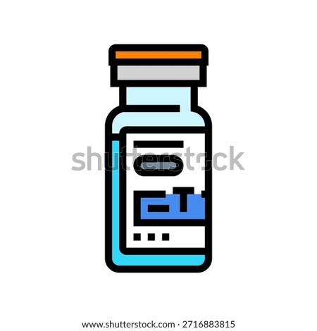 testosterone injection vial color icon vector. testosterone injection vial sign. isolated symbol illustration