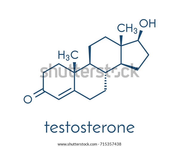 Testosterone Male Sex Hormone Androgen Molecule Stock Vector Royalty Free 715357438
