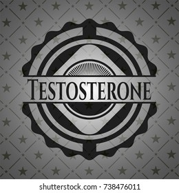 Testosterone realistic black emblem