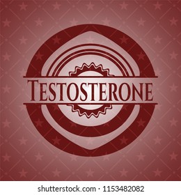 Testosterone retro red emblem