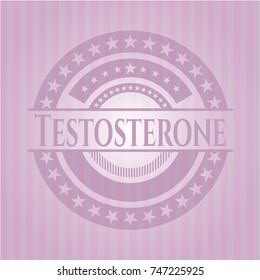 Testosterone retro style pink emblem