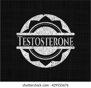 Testosterone written on a chalkboard