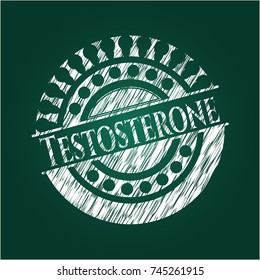 Testosterone written on a chalkboard