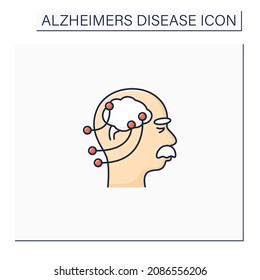 Tests Color Icon. Neurological Function Testing. Assesses Motor,sensory Skills, Hearing And Speech,coordination,balance. Neurologic Disorder Concept.Isolated Vector Illustration