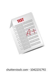 Tests examinations on a white background