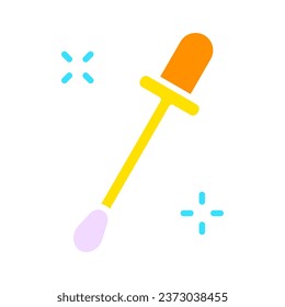 Tests on a stick line icon. Science, research, chemistry, beaker, school, university, lesson. Vector color icon on a white background for business and advertising.