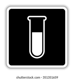 test-tube - black vector icon