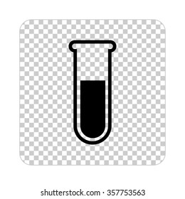 test-tube  - black vector icon