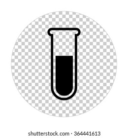 test-tube  - black vector icon