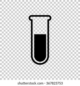 test-tube  - black vector icon