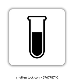 test-tube -  black vector icon