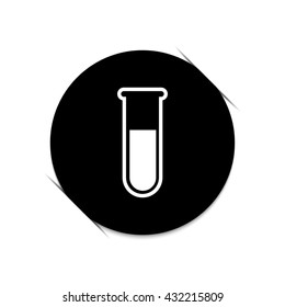 test-tube  - black vector icon