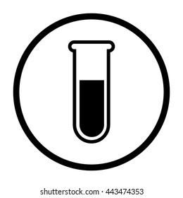 test-tube  - black vector icon