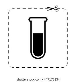 test-tube  - black vector icon
