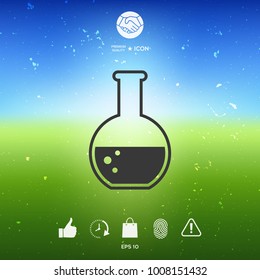 Test-tube with Bubbles symbol icon