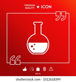 Test-tube with Bubbles symbol icon