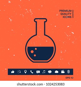 Test-tube with Bubbles symbol icon
