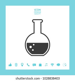 Test-tube with Bubbles symbol icon