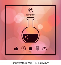 Test-tube with Bubbles symbol icon