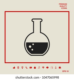 Test-tube with Bubbles symbol icon