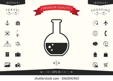 Test-tube with Bubbles symbol icon